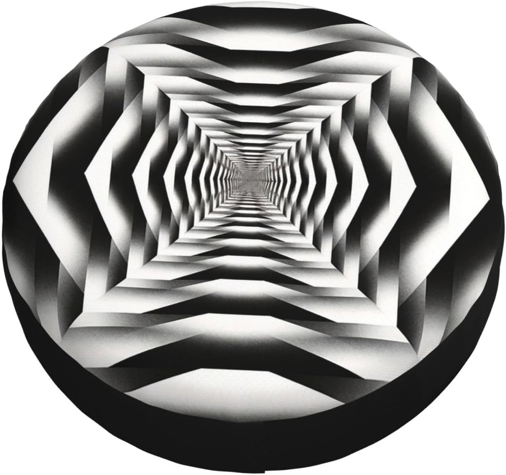 Abstract Dizziness Corridor Print Universal Spare Tire Cover for RV, Jeep | Wheel Protector Fits Rv, Trailer, Jeep, Shield Tires From Sun, Dirt And Rain For Outdoor Storage