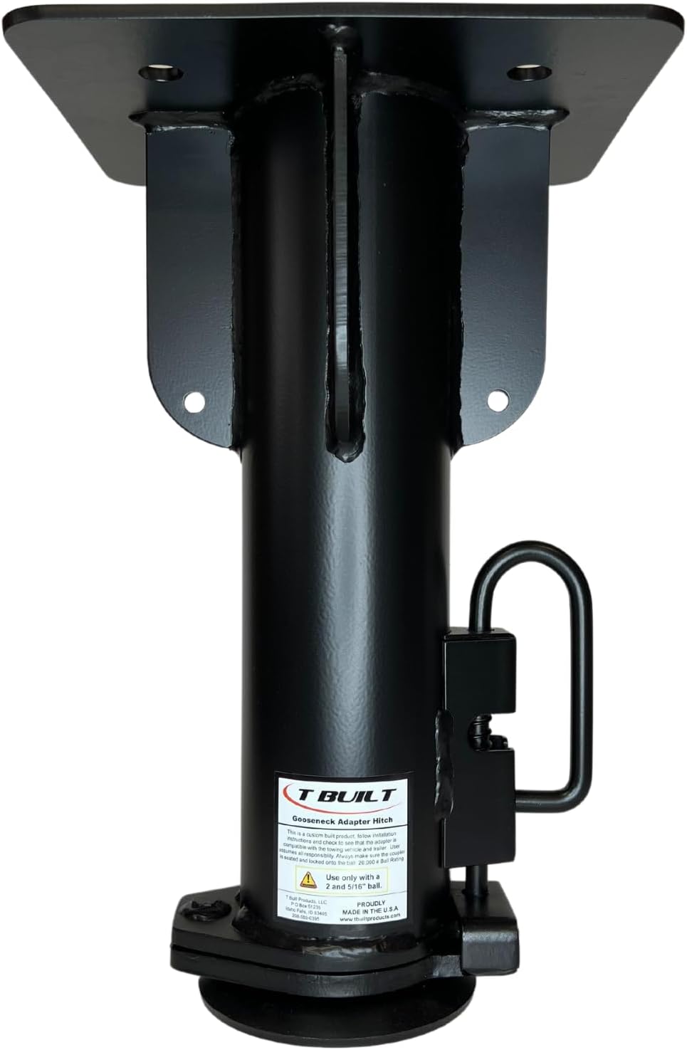 T-Built 5th Wheel to Gooseneck Adapter 17", Made in USA, Fifth Wheel to Gooseneck Adapter for RV Camper Trailer, 20.000 Pound Rating