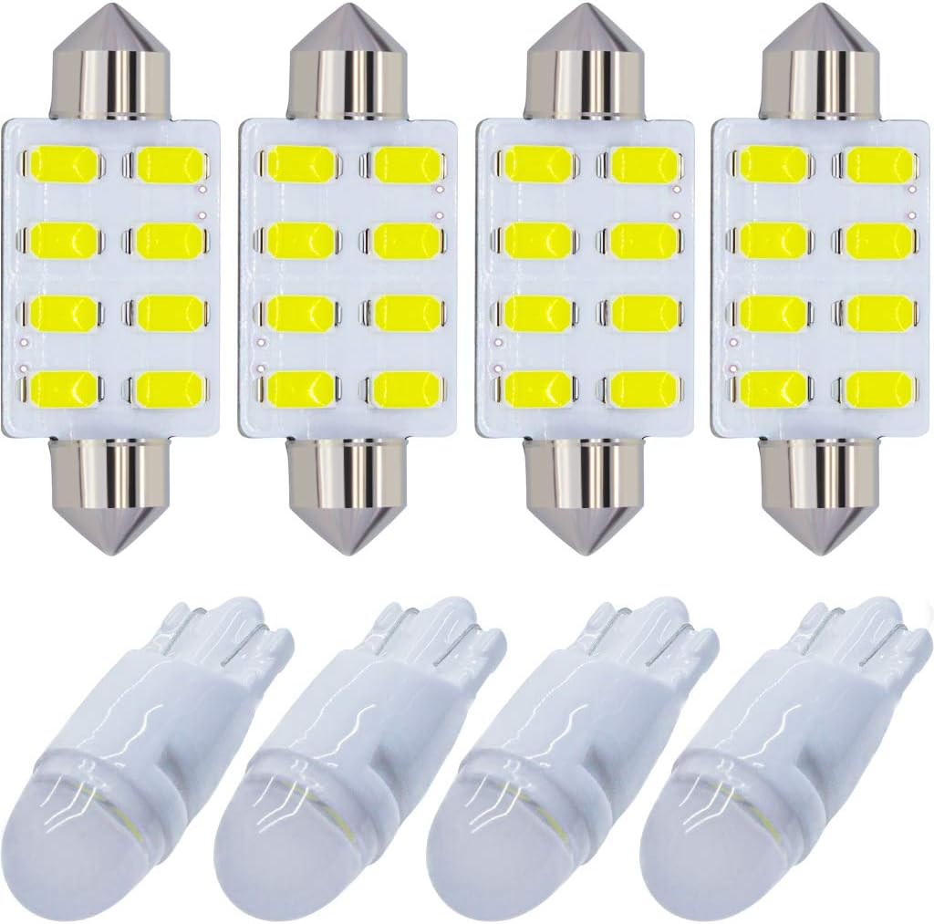 Yoper White Interior LED Light Package Kit for Ford F-150 F-250 F-350 | Compatible with 1997-2014 F-150, Compatible with 2000-2014 F-250 F-350 F-450 F-55, Replacement Bulbs, 12pcs
