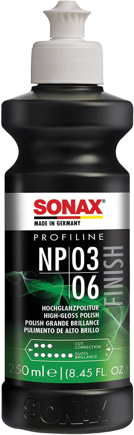 Sonax 02081410 NP 03-06 (250mL), White | Finish polish in a 2-stage polishing process.