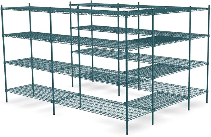 NSF 7' x 9' Walk-in 4-Tier Shelving Unit Kit - Image 2