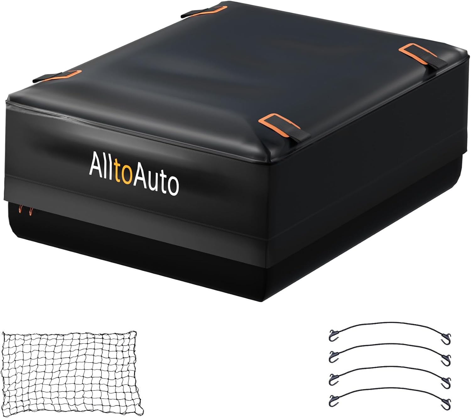 [All-in-One Bundle] 26 CuFt Waterproof Truck Bed Cargo Bag with Heavy Duty Cargo Net, Storm-Proof Pickup Luggage Carrier (50"x40"x22"), Fits All Pickups, Includes Storage Bag & Bungee Net