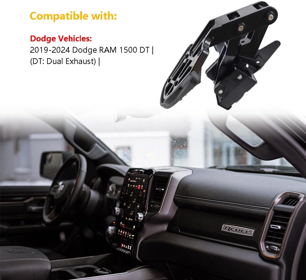 New Rear Bed Step Retractable Bumper Tailgate Step | Fit for Dodge Ram 1500 DT Dual Exhaust Vehicles 2019 2020 2021 2022 2023 2024 (New Body Style) | Replacement # 82215289AG 82215289AH