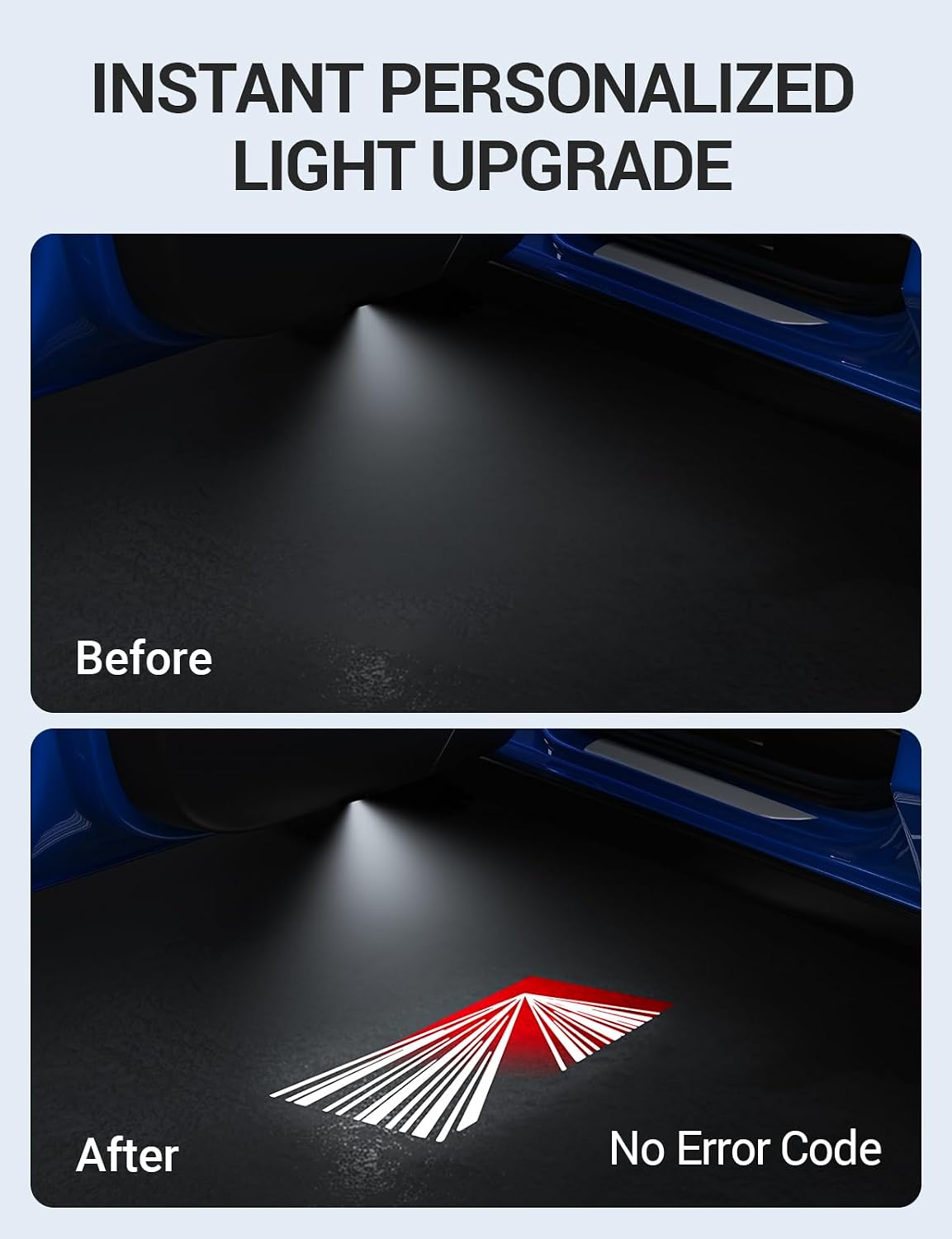 Motrobe 4PCS Puddle Lights for Tesla Model Y Juniper 2025 2026 Model 3 Highland 2024-2026 4K HD Ultra-Bright Light Carpet Door Projector Lights No Error Code Never Fade Tesla Accessories