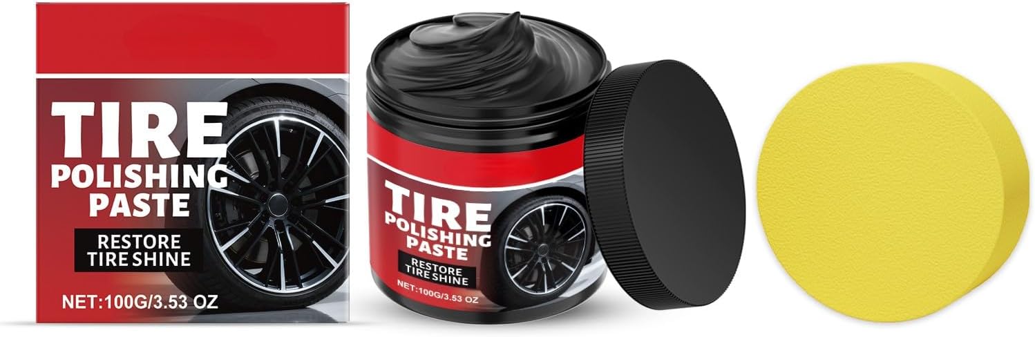 Tire polishing cream, car tire retread cream, tire maintenance anti-crack portable polishing cream