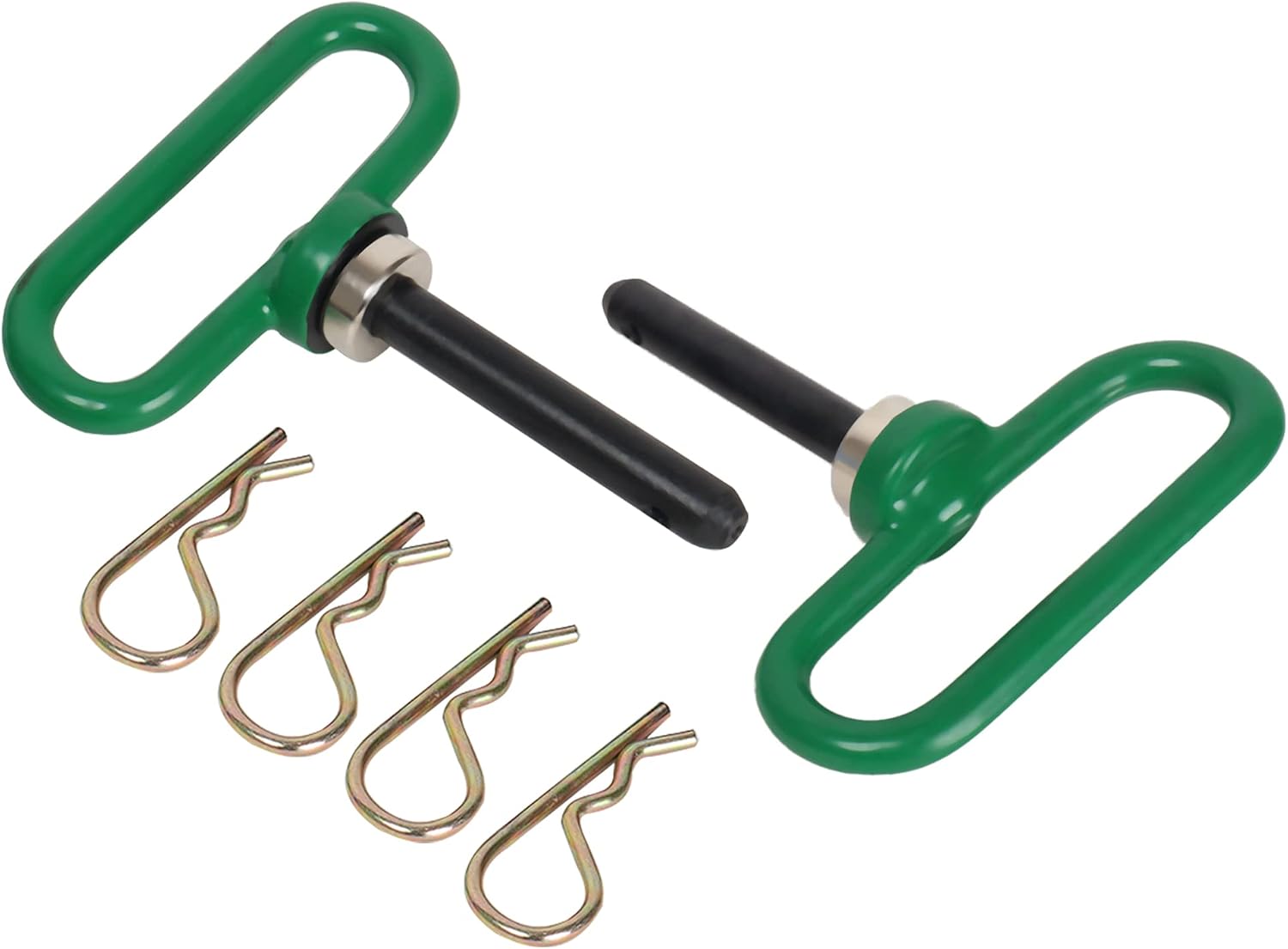 Lawn Mower Magnetic Hitch pin with Clip Ultra Strong Neodymium Magnet Trailer Gate Pin for Simple One Handed Hook On & Off -2pack