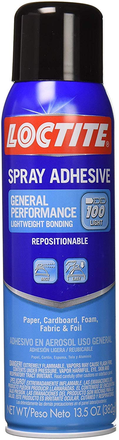 loctite 2235316 general performance 100 spray adhesive, single shown in use