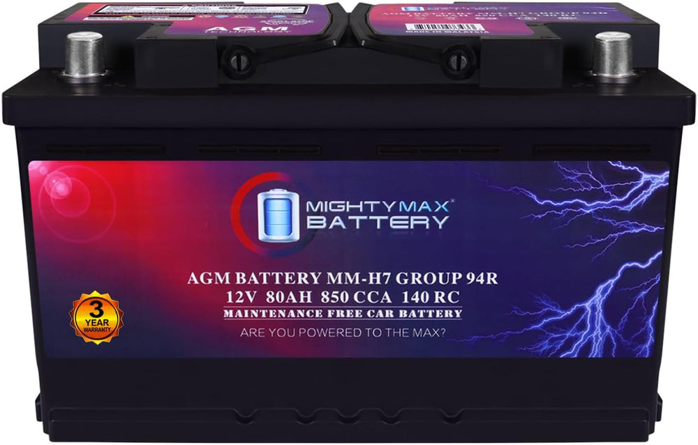 Mighty Max Battery MM-H7 Start and Stop Car BCI Group Size 94R 12V 80AH