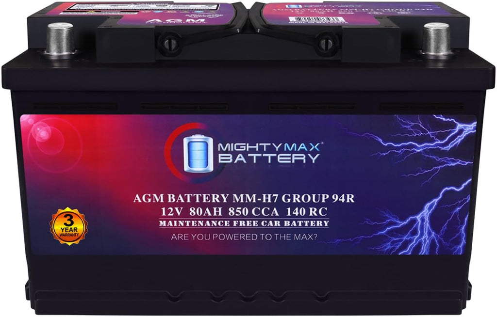 Mighty Max Battery MM-H7 Start and Stop Car BCI Group Size 94R 12V 80AH