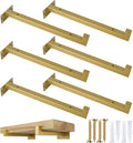 ovov 6 pack 10 inch gold shelf brackets, main product view