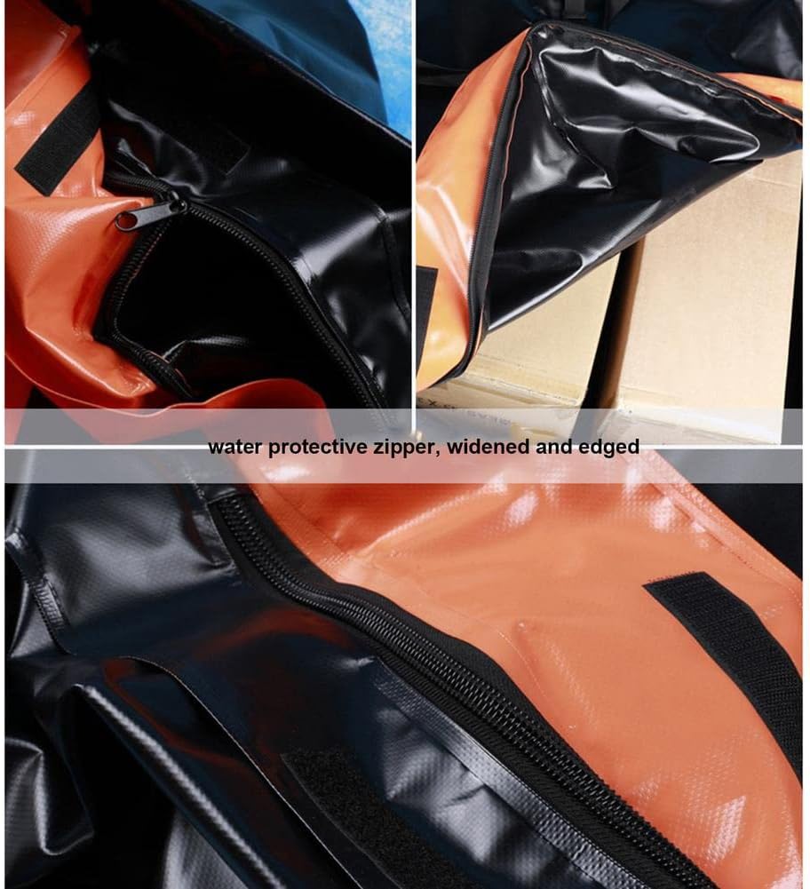 500D PVC Large Capacity Car Cargo Roof Bag Waterproof Rooftop Luggage Black Storage Travel for Cars SUV Van Truck