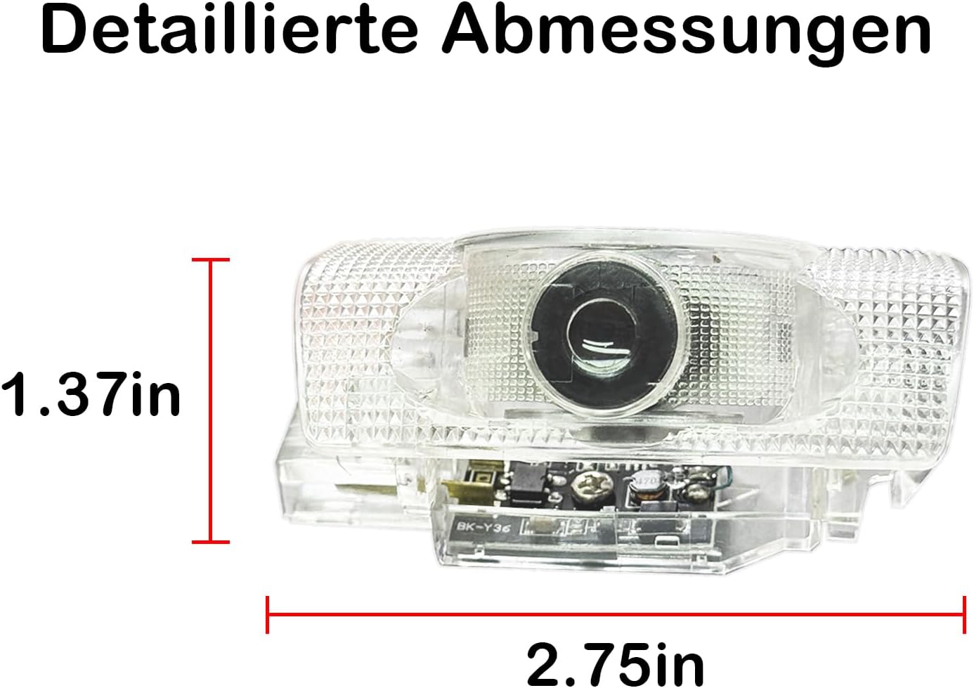 2Pcs Car Door LED Projector, Puddle Lights Door Light Welcome Lights Car Door Light Compatible with LS/ES/is/LX/RX/GS/GX/RC/UX Accessorie