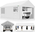 COBIZI Carport 10x20ft Heavy Duty Portable Garage, 2.0 Powder Coated Frame by COBIZI