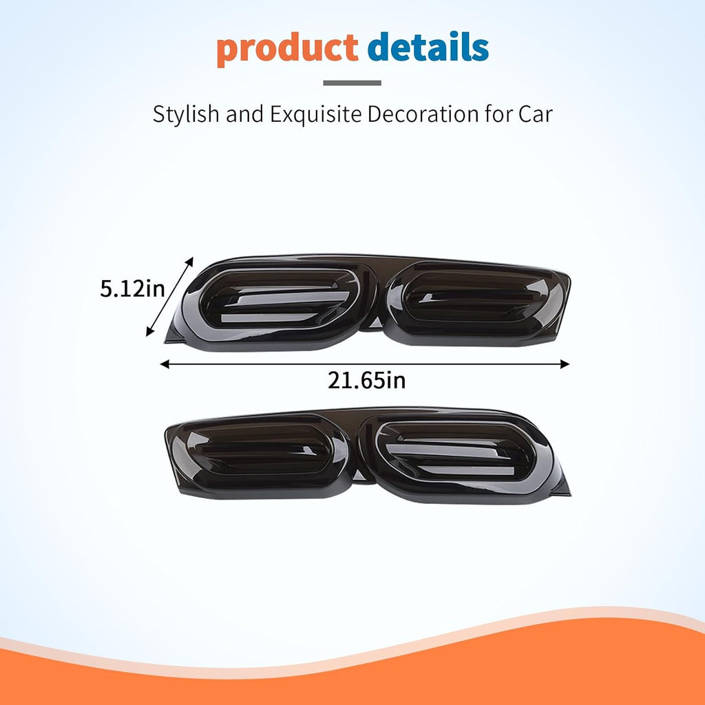 JeCar Smoked Tail Light Covers for Chevy Camaro 2019-2024 - ABS Tail Lamp Overlay Trim Protector, Rear Taillight Decoration Accessories