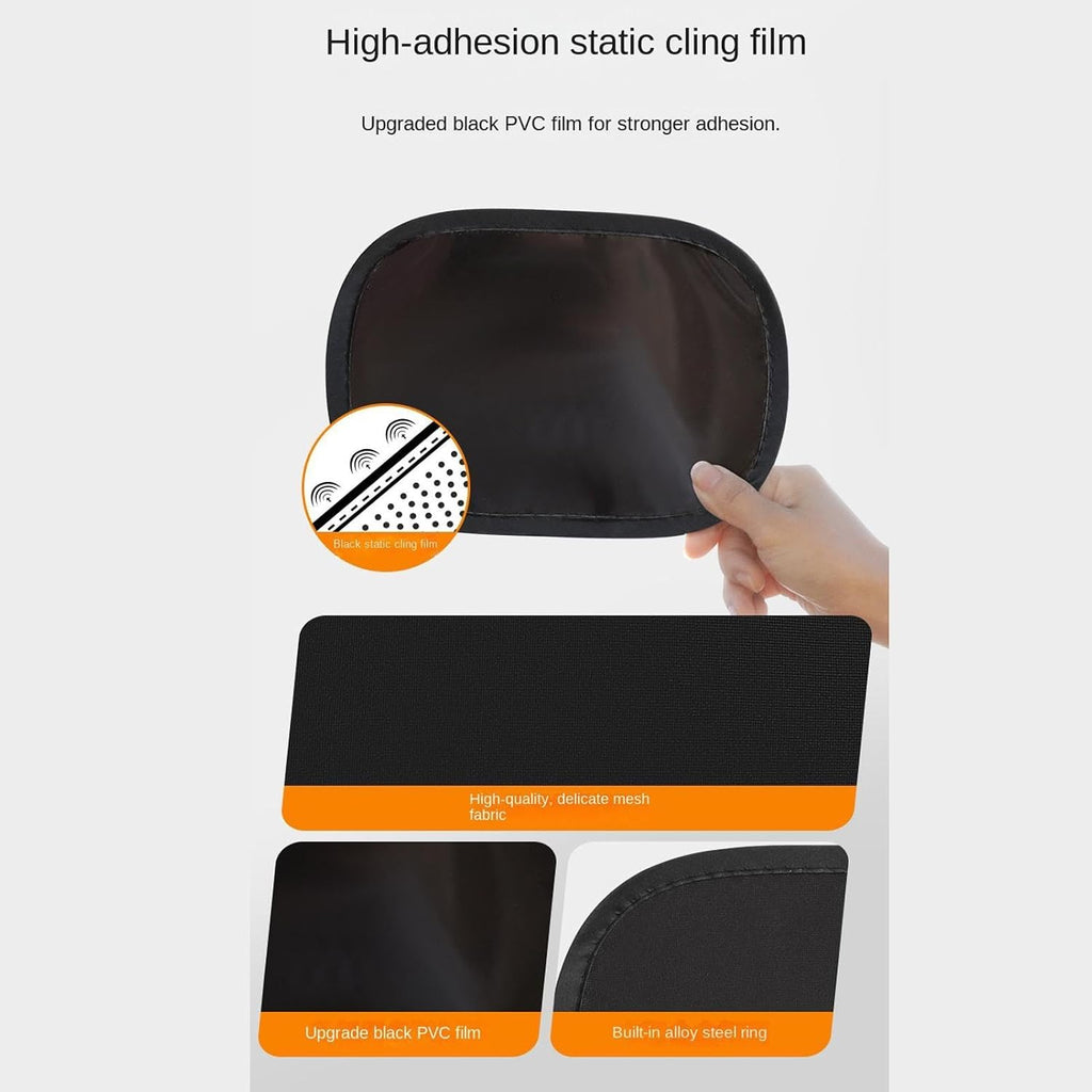 2 Pack Car Window Shades, 9.64"x6.69" Sun Shade Blocker, Side Window Screens, UV Protection Automotive Interior Accessories, for Kids Dog Passenger Summer