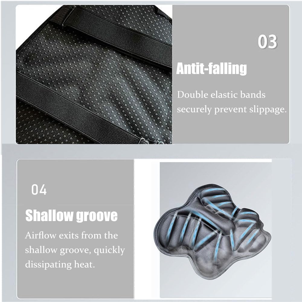 Motorcycle Seat Cushion for Aprilia Tuono 1000 2002 2003 2004 2005 2006 2007 2008 2009 2010 Breathable Motorbike Seat Pad Non-Slip Seats Cover for Long Rides Accessories