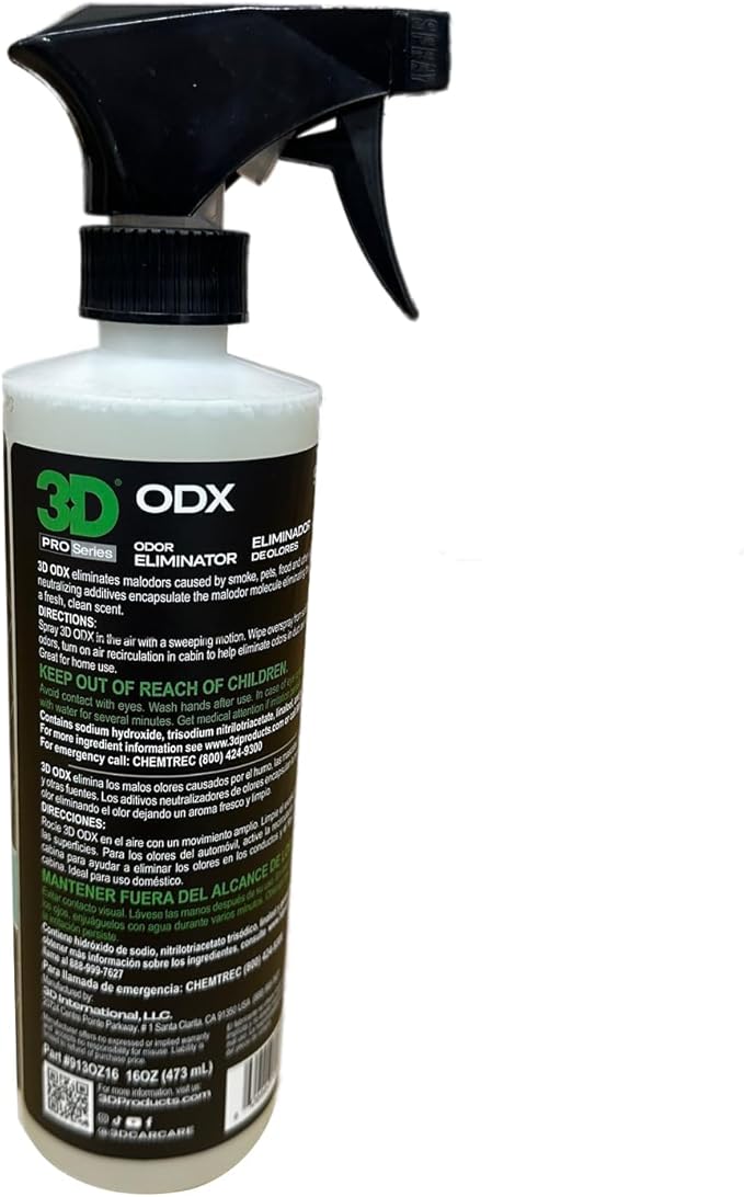 3D ODX - Automotive Odor Eliminator - Deodorizes Pet, & Other Linger Odors - - Image 2