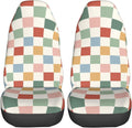rainbow checkerboard retro car seat covers universal 2, main product view