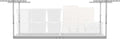 monsterrax 2x8 overhead garage storage rack, white, 12"-21", main product view