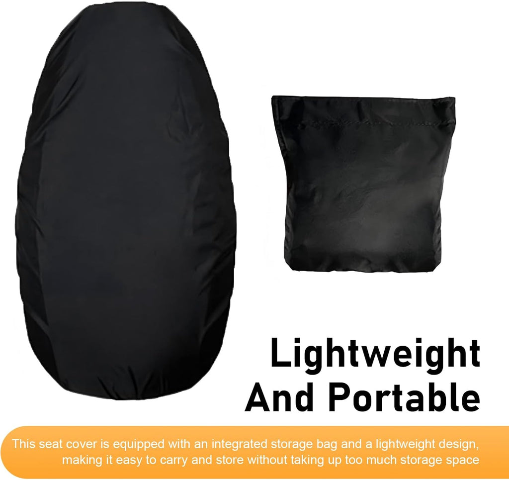 1 PC Motorcycle Seat Cover, 27.6 x 45.3 inches Waterproof Motorcycle Seat Covers, Universal Sunscreen and Heat Insulating Oxford Fabric Seats Cover, for Motorcycles (Black #XXL)