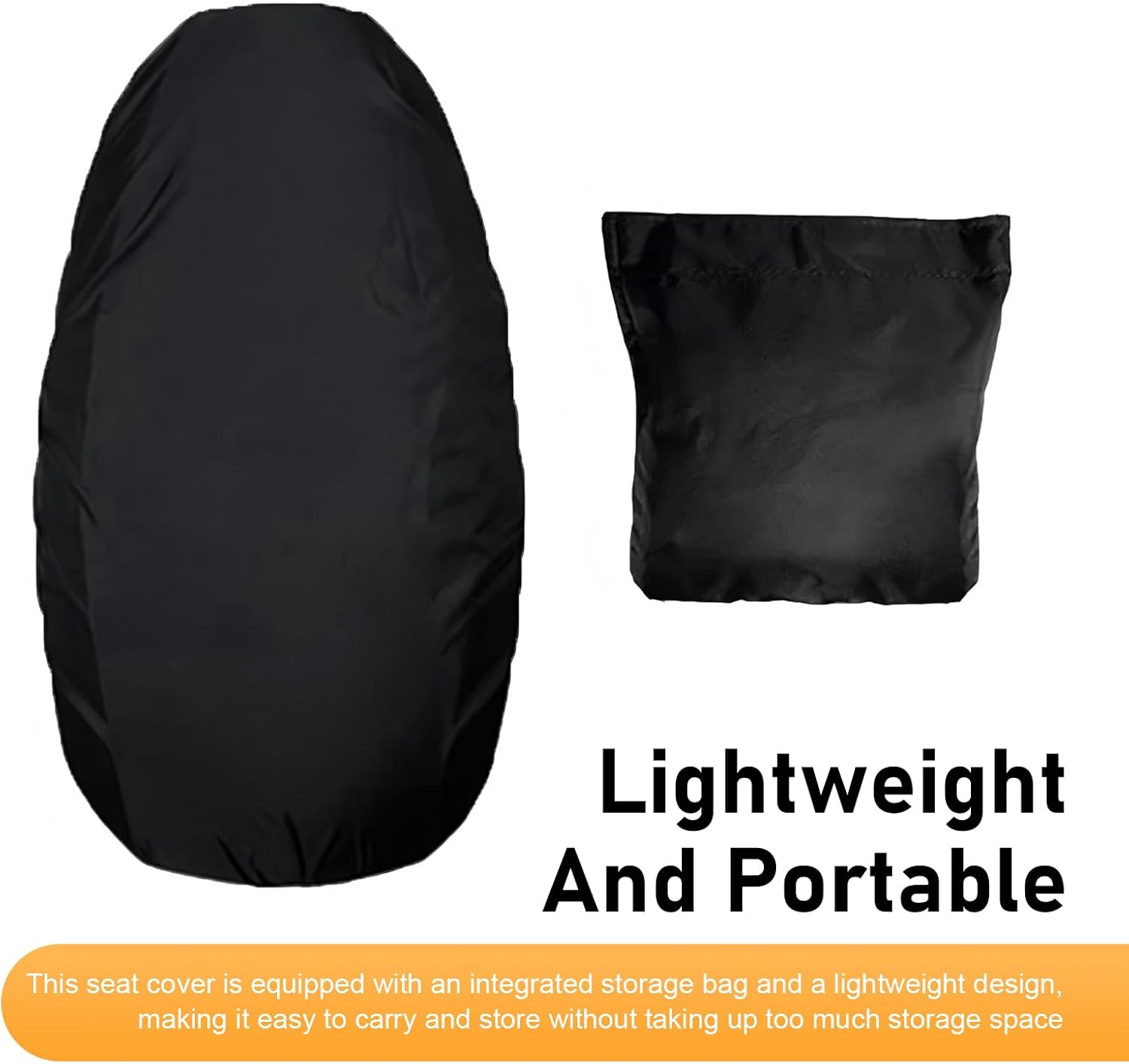 1 PC Motorcycle Seat Cover, 27.6 x 45.3 inches Waterproof Motorcycle Seat Covers, Universal Sunscreen and Heat Insulating Oxford Fabric Seats Cover, for Motorcycles (Black #XXL)