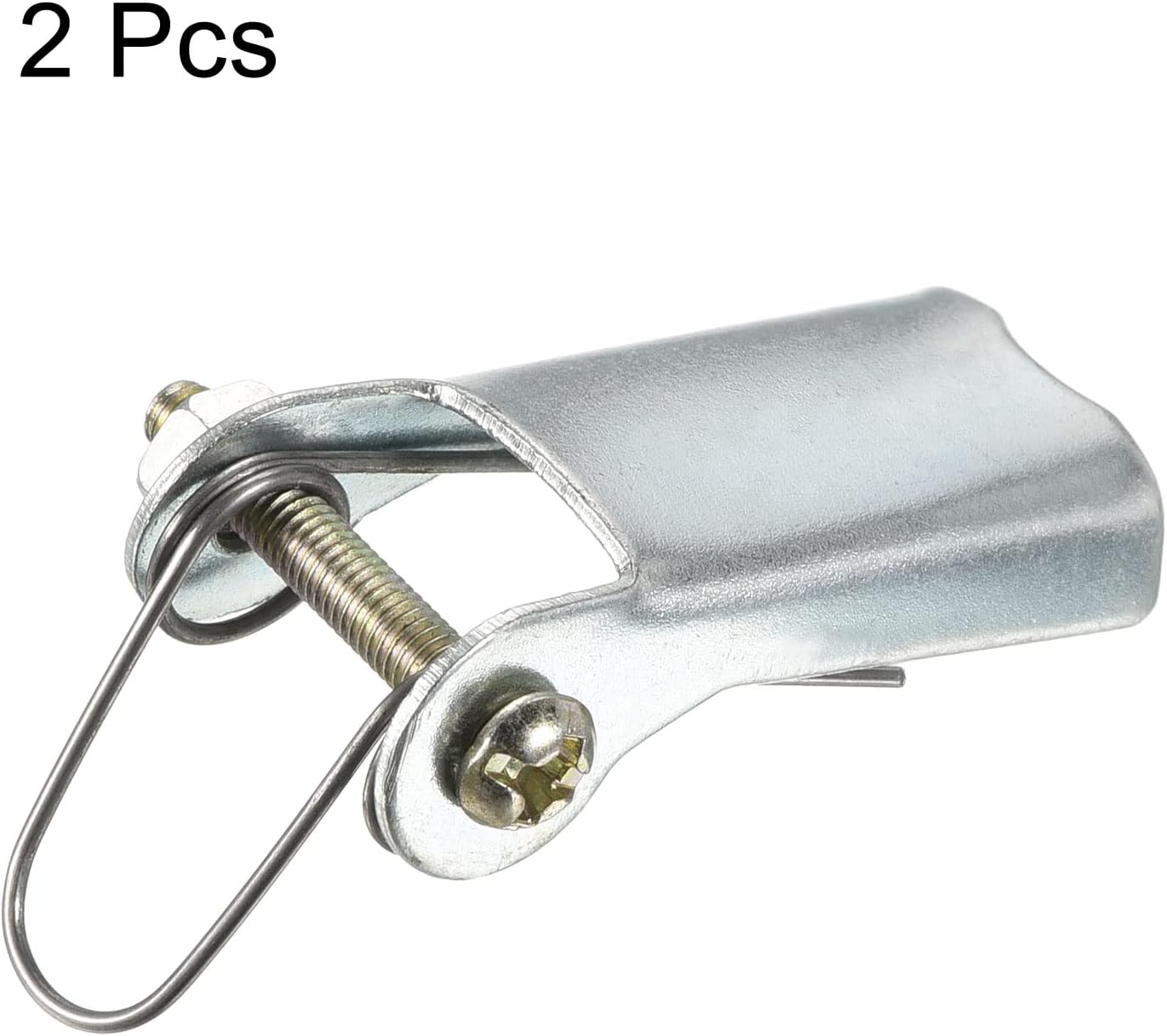 PATIKIL 1.3 Inch Replacement Hooks Latch, 2 Pack Metal Towing Receiver Hitch for Clevis Hook Trailer, Silver