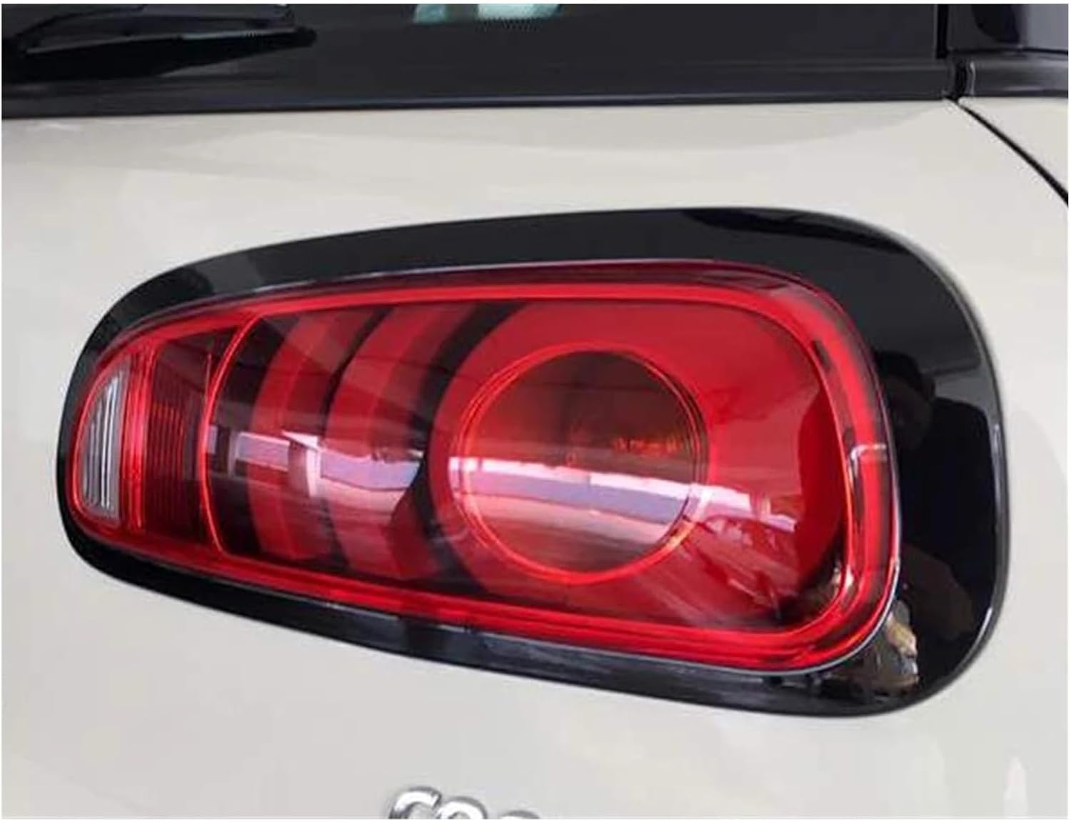 4pc Headlight+Taillamp Cover Trim Compatible For Mini Cooper F54 2015-2020 Clubman Car Front Head Light Bezel+Rear Lamp Frame Sticker Strip(Glossy Black)