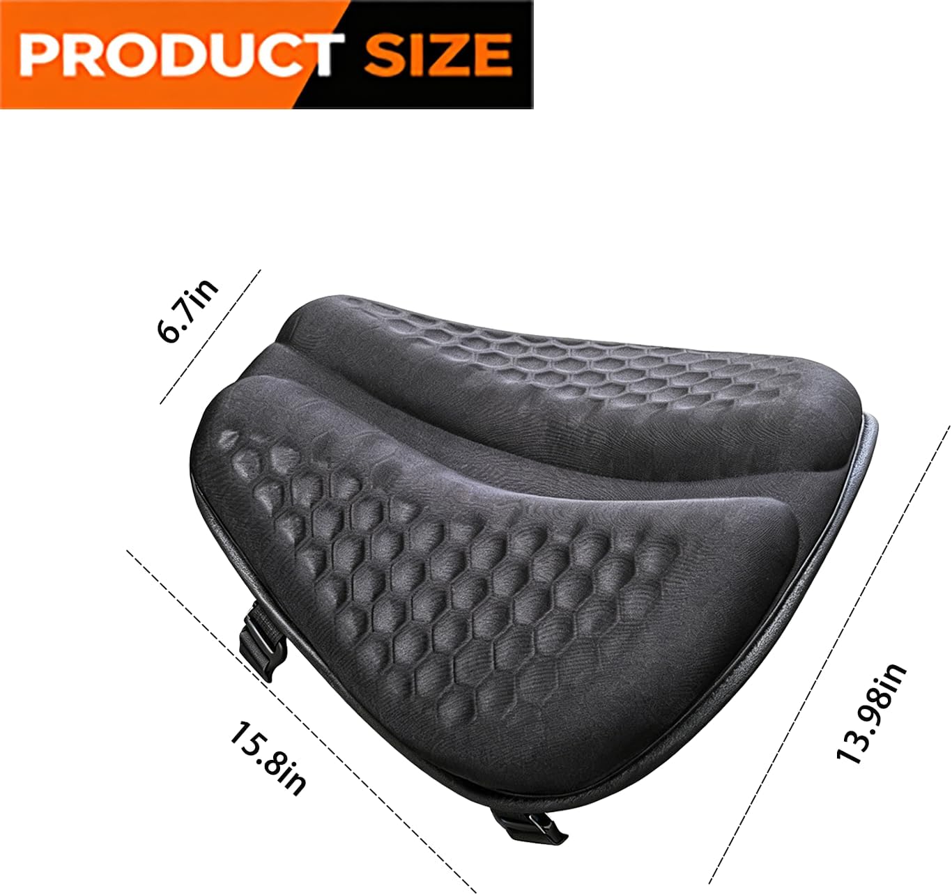 Motorcycle Seat Cushion for Husqvarna Norden 901 Expedition 2023-2024 | TPE honeycomb elastic shock absorbing pad, breathable stay cool ergonomic pressure relief mat for all season long riders