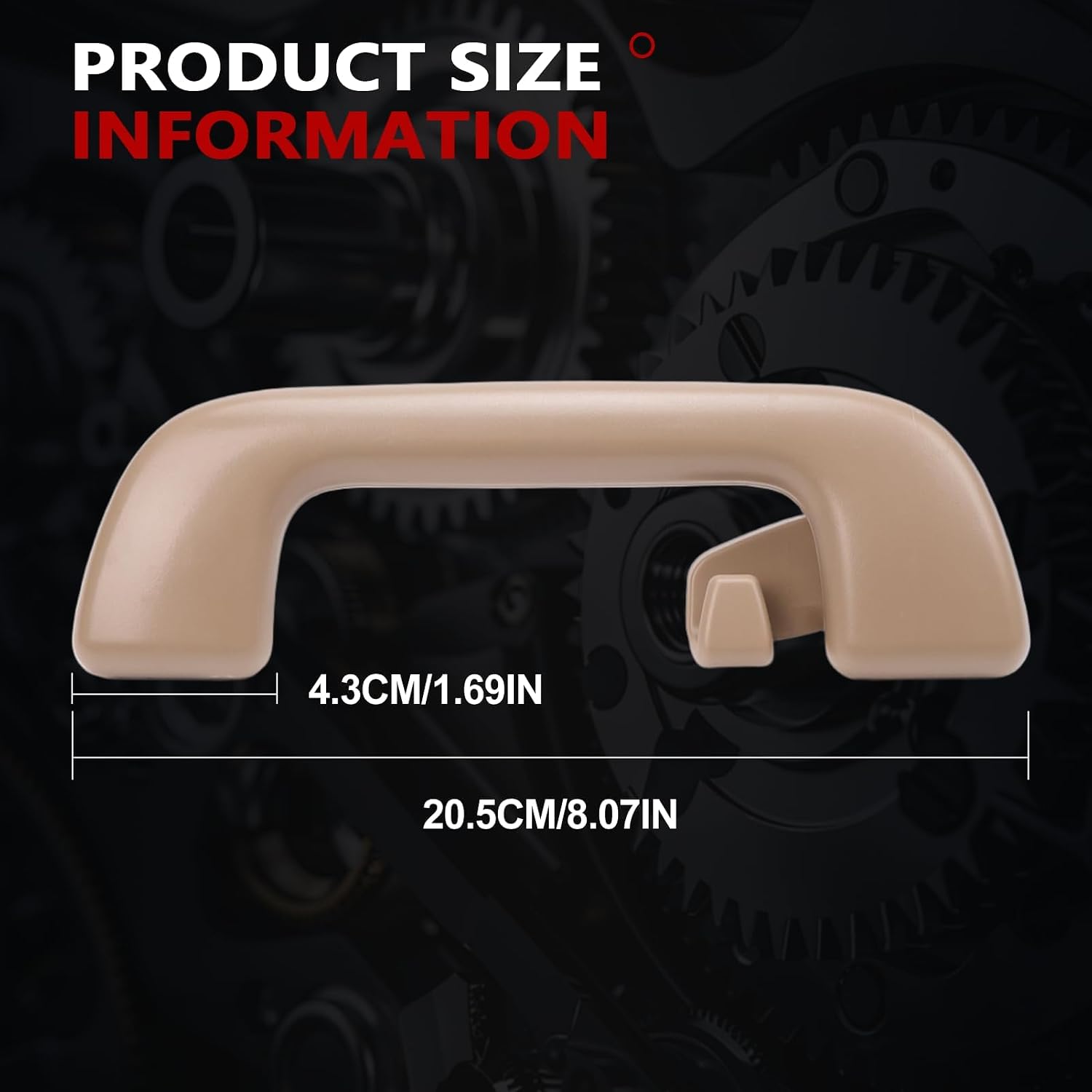 4Pc Beige Grab Roof Ceiling Pull Handles Fit for Corolla Rav4 Yaris 4Runner, Interior Grab Handles, Front ＆ Rear Driver Passenger Side, Replace#74610-52020 74683-8010