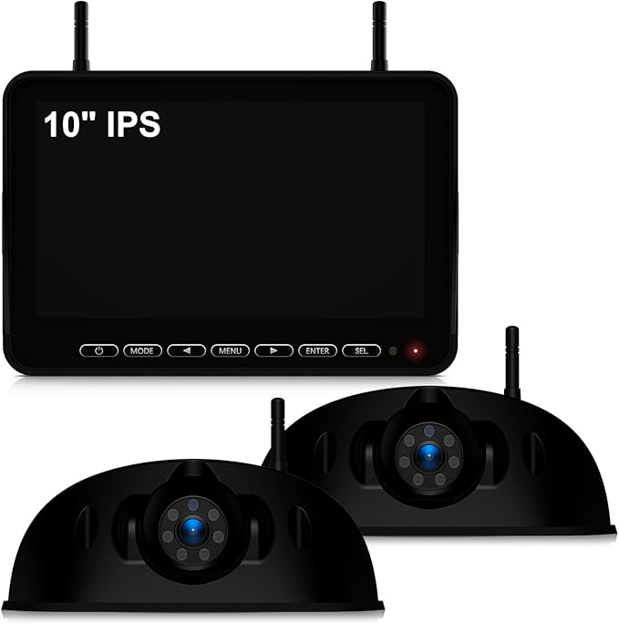 Fookoo 1080P 10" Wireless RV Backup Camera System