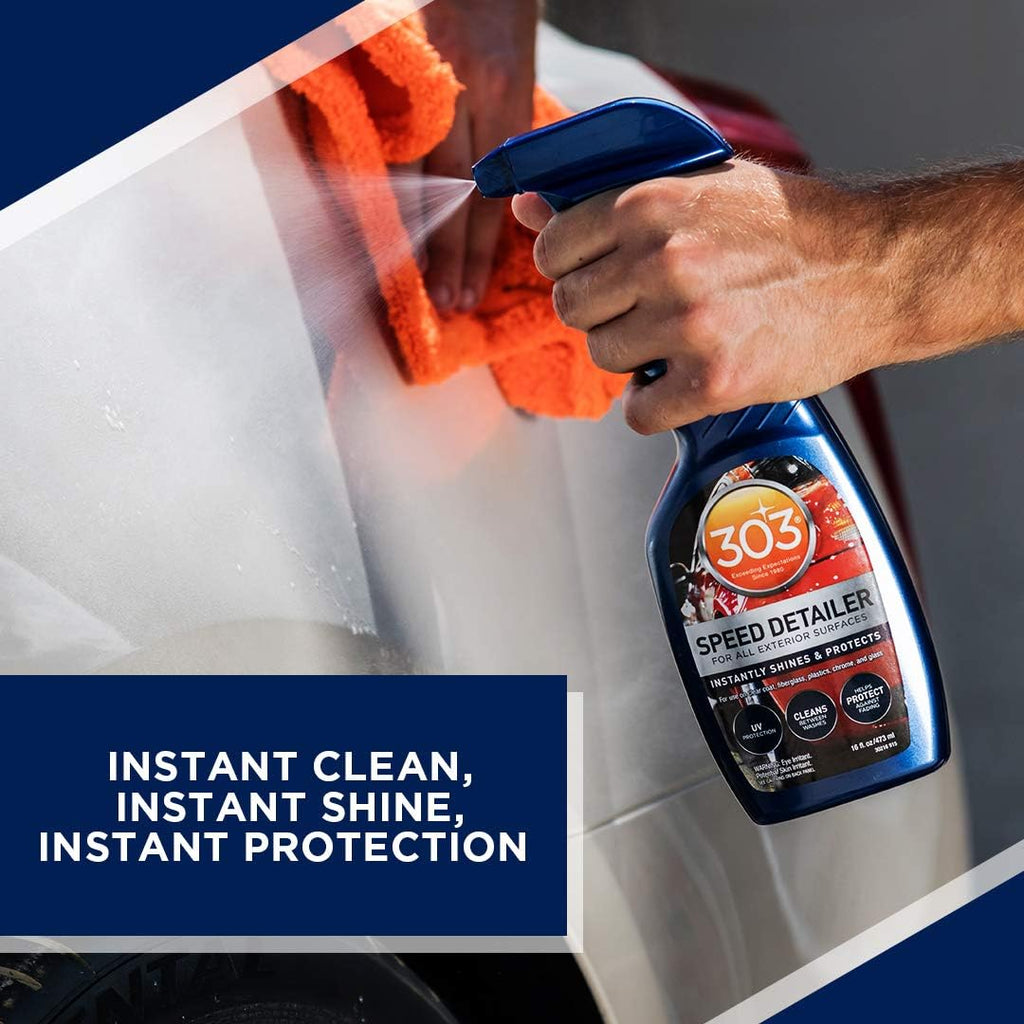 303 Automotive Speed Detailer - Instantly Shines & Protects, Perfect for in Between Washes, Provides Superior UV Protection, Helps to Repel Dust & Dirt, 32oz (30246CSR) Packaging May Vary