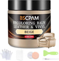 Beige Leather Recoloring Balm, Leather Couch Scratch/Stain Remover, Leather by BSCPAM