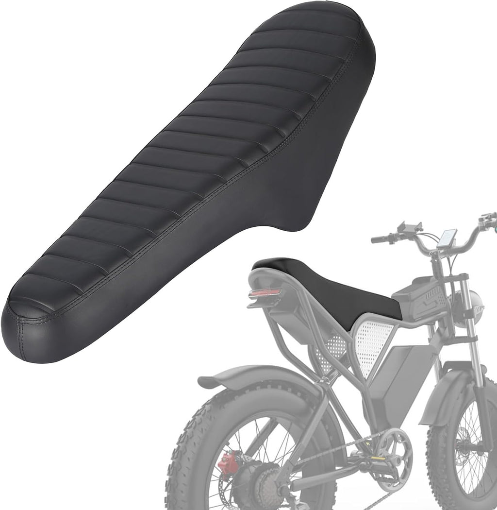 Long Extended 2 Passenger Electric Dirt Bike Seat, Soft Padded PU Replacement Cushion, Universal Fat Tire E-Bike Saddle Compatible with Ridstar Q20 Q20 Pro Lite