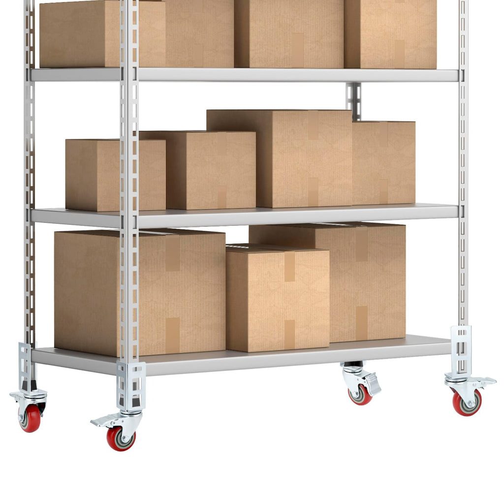 qwork 3" caster wheels for boltless shelving – on a desk or shelf
