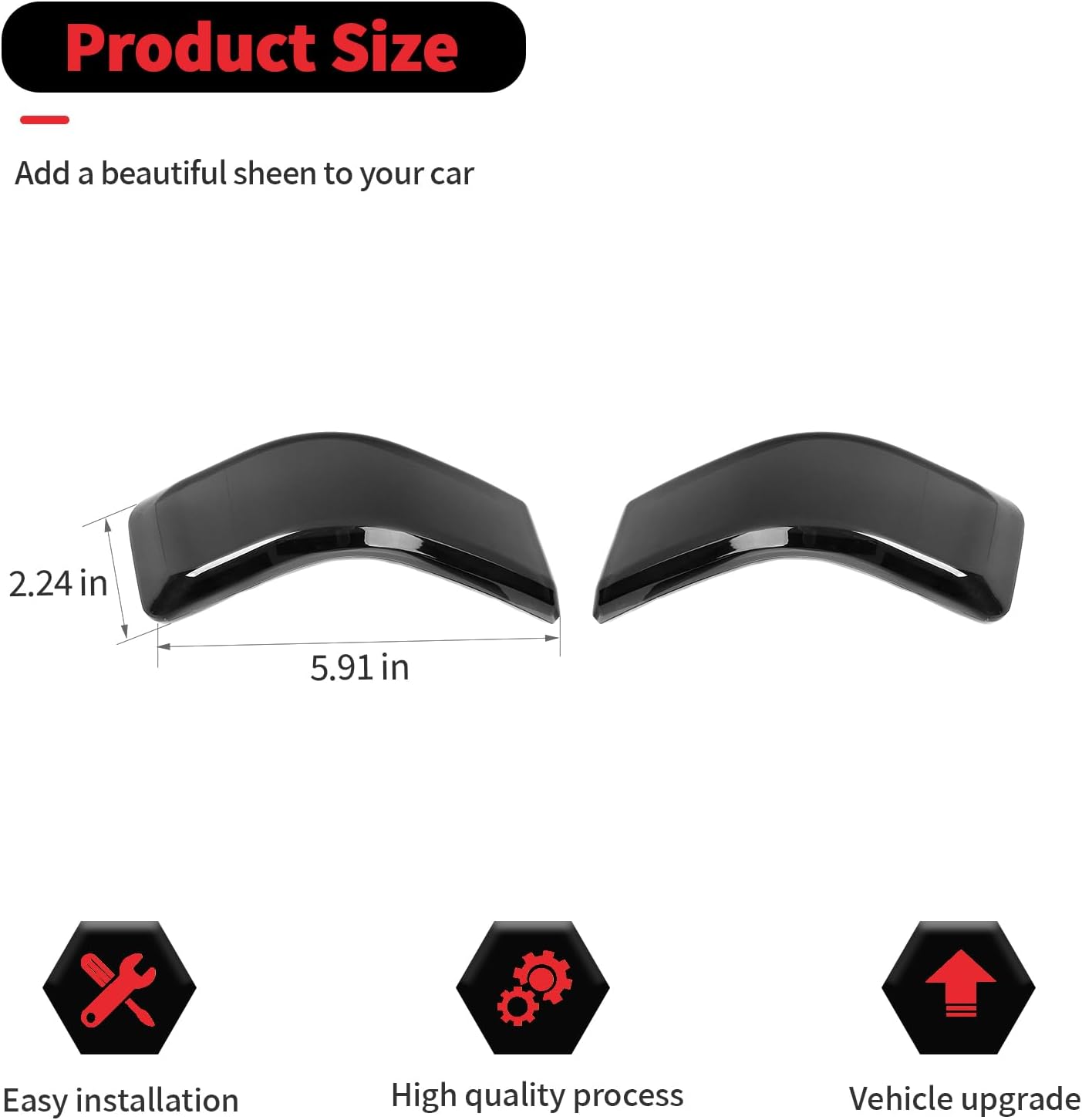 RT-TCZ Smoked Black Rearview Mirror Turn Signal Light Cover Trim Decoration Exterior Accessories for Ford F250/F350/F450/F550 2017-2023