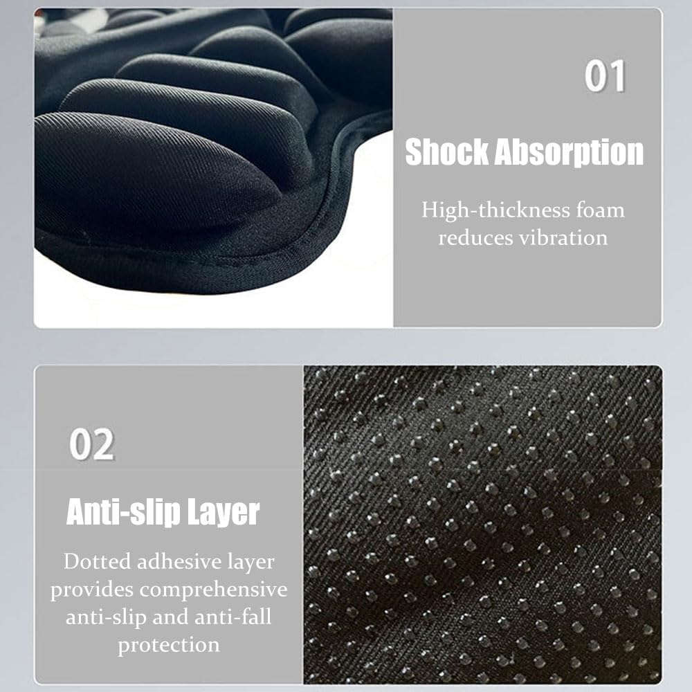 Motorcycle Seat Cushion for Aprilia Tuono 1000 2002 2003 2004 2005 2006 2007 2008 2009 2010 Breathable Motorbike Seat Pad Non-Slip Seats Cover for Long Rides Accessories