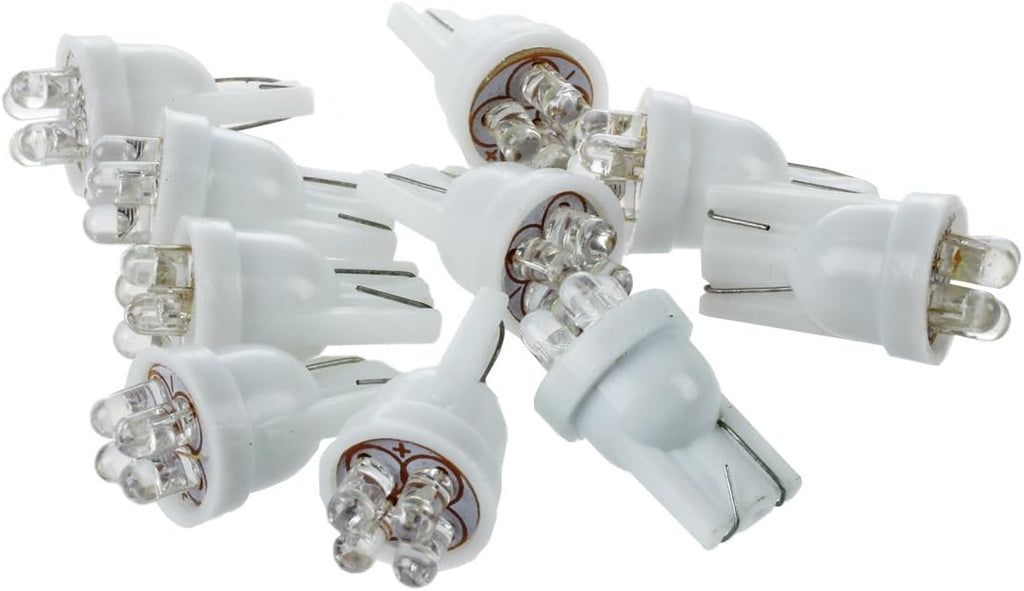 10 X Car White 4 LED T10 168 Bulb Wedge Light Lamp 12V