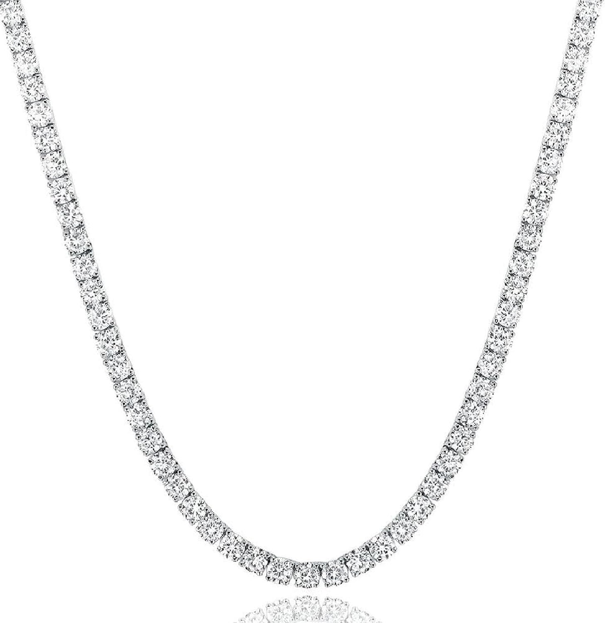 mdfun tennis necklace 18k gold plated 4.0mm cubic, main product view