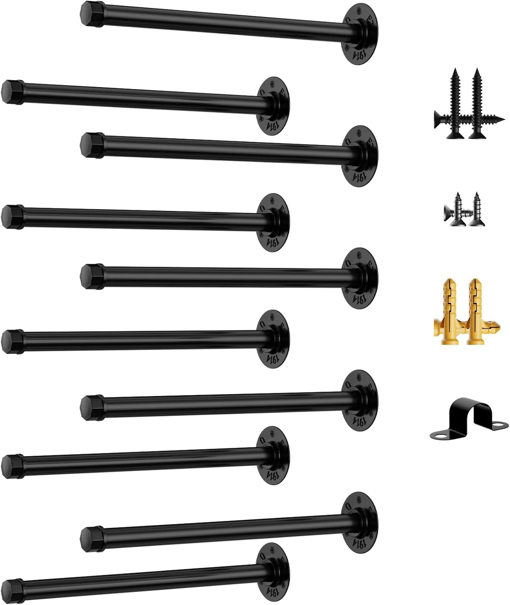 pipe shelf bracket set of 10 floating shelving, main product view