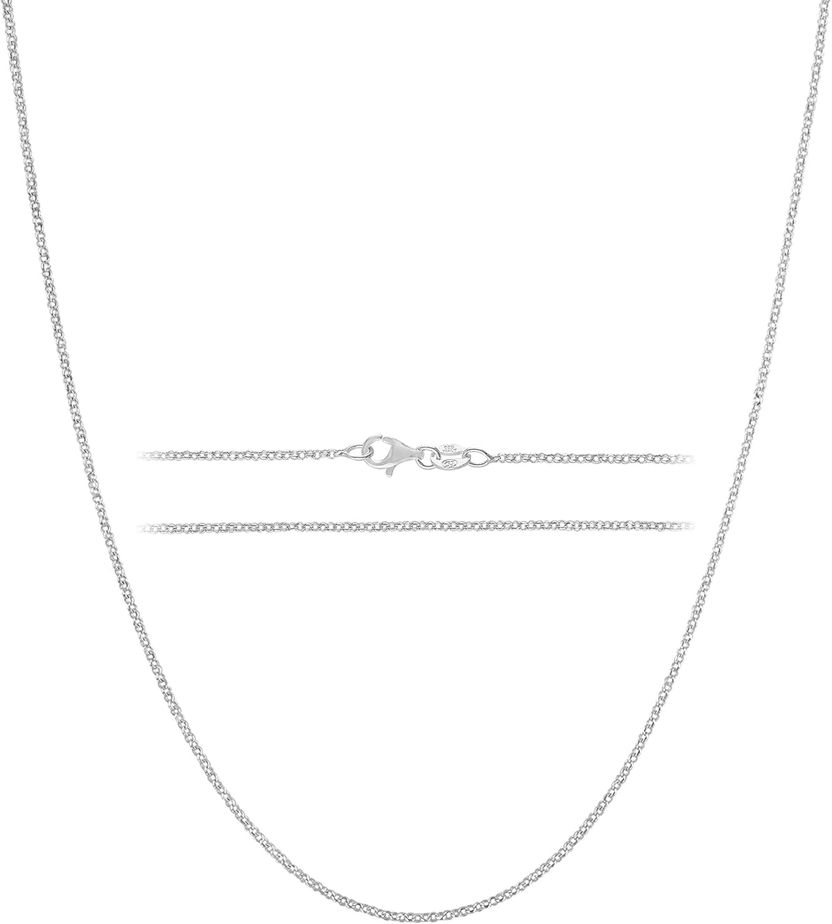 kisper 925 sterling silver cable chain necklace for, main product view