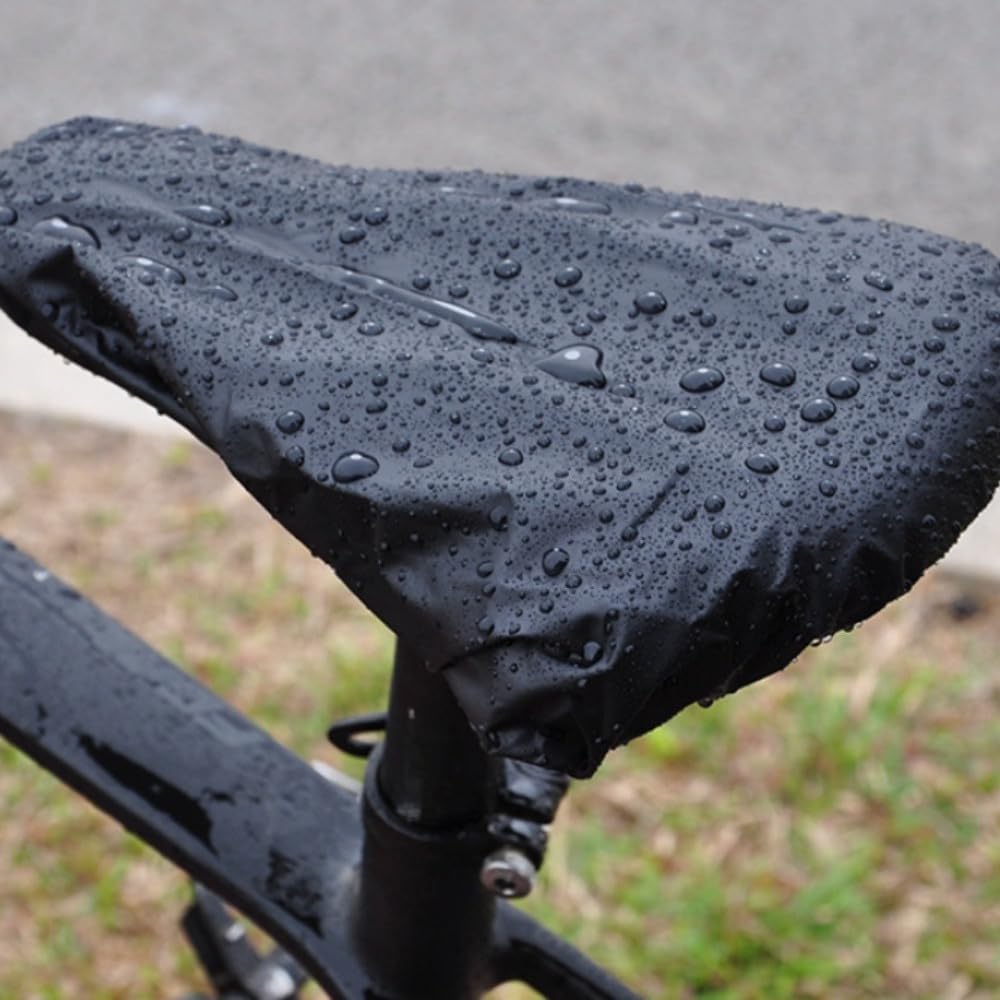 Universal Bike Seat Cover | Heavy-Duty PVC, Sunproof & Corrosion-Resistant, Easy-Clean Design with Non-Slip Base, Bicycle Seats