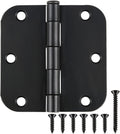 42 Pack Matte Black Door Hinges 3.5 Inch 5/8" Radius, Interior 3 1/2" Bi-fold