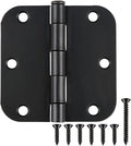18 Pack Matte Black Door Hinges 3.5 x 3.5 Inch Interior 3 1/2 Inch Door Hinges by TDCHINGES