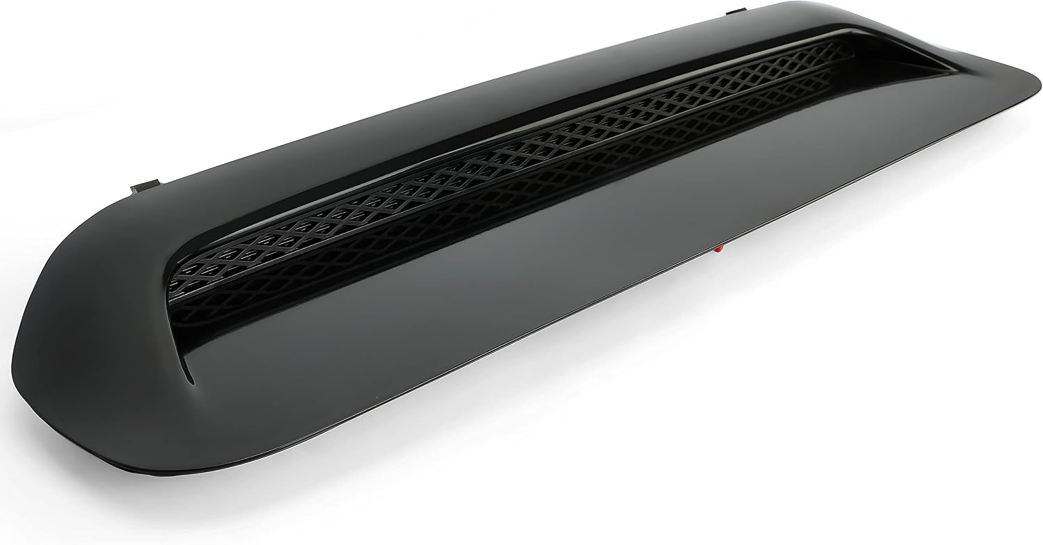 KUAFU Front Upper Hood Scoop Sport Hood Compatible with 2010-2022 Toyota 4Runner & 2012-2015 Toyota Tacoma Bulge Insert Upgrade Air Flow Scoop Kit Replacement for TO1231103 - Unpainted Black