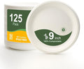 WELLIFE 100% Compostable Paper Plates 9 Inch, Biodegradable Bagasse, by WELLIFE