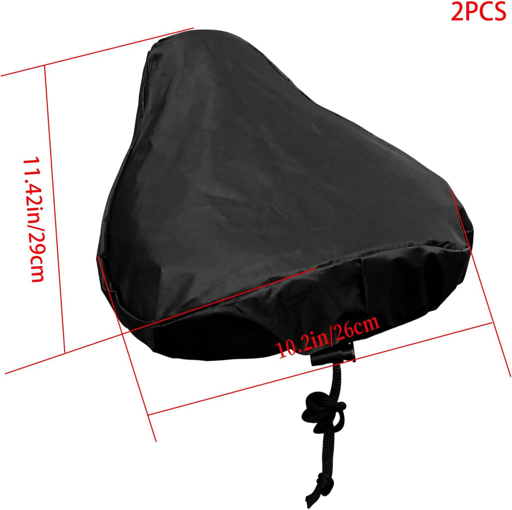 Waterproof Bike Seat Cover with Drawstring Resistant Accessories Bicycle Saddle Rain Dust Cover Cushion Protector