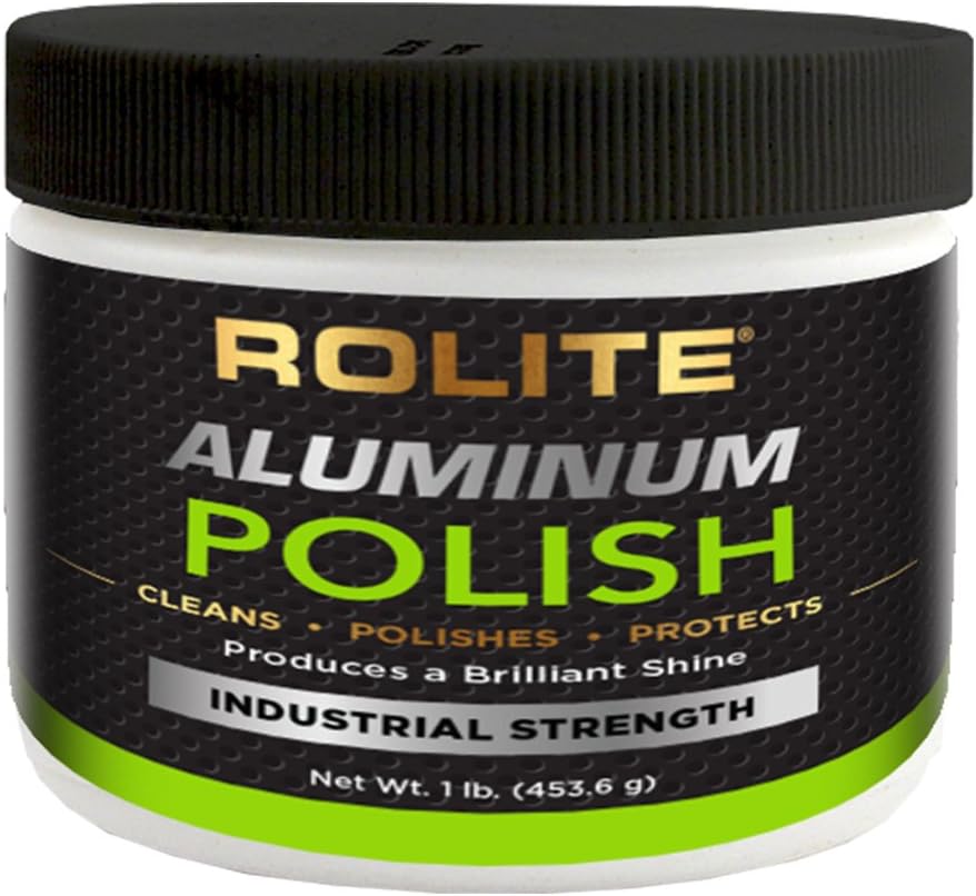 Rolite Aluminum Polish, 1 lb, 6 Pack, Bare Metal Surfaces, Ideal for Canoes, Boats, RVs, Diamond Plate, Non-Coated Aluminum Wheels, Metal Polishing Paste