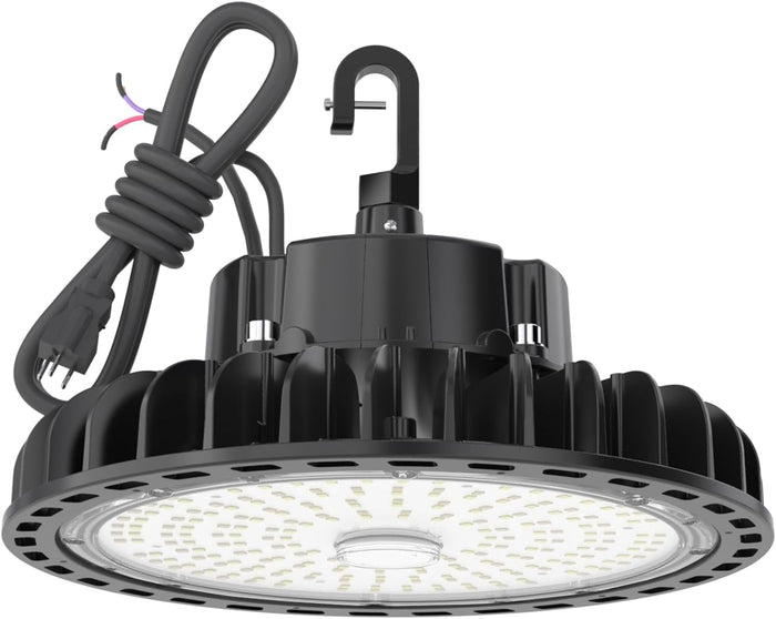 HYPERLITE UFO Led High Bay Light 150W 21,750lm 5000K 1-10V Dimmable High Bay Led Lights UL Listed US Hook 5' Cable Led High Bay Lights Alternative to 650W MH/HPS for Gym Factory Warehouse