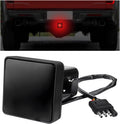 15 LED Brake Light Trailer Hitch Cover, 12V Bright Smoked Lens Tail Light for 2" Towing Hitch Receiver, Waterproof Square Brake Driving Lamp Exterior Accessories for Truck SUV RV