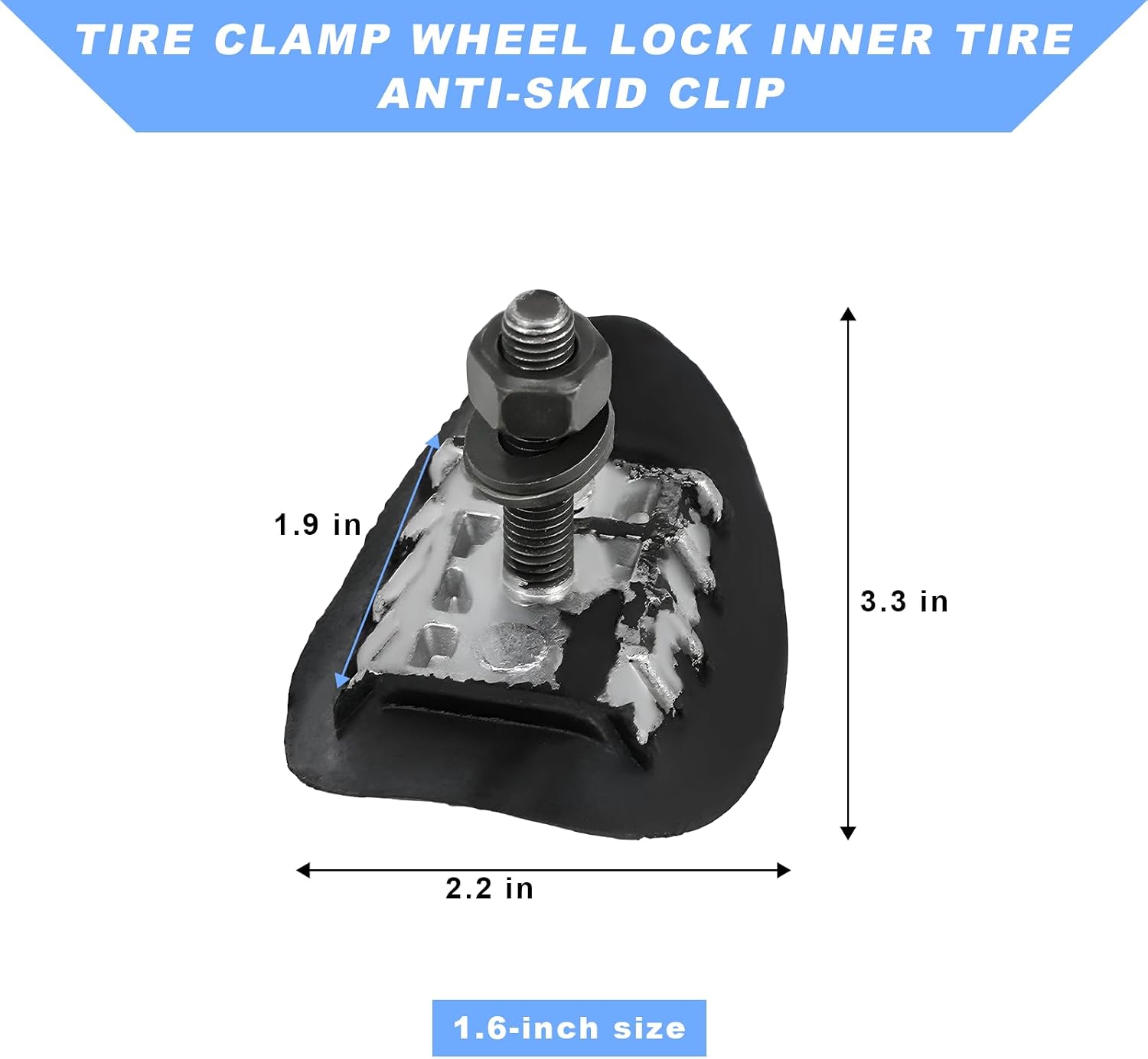 Motorcycle Wheel Rim Lock, 1.6" Tire Inner Tube Safe Lock Replacement with Molded Rubber Stoppers, Aluminum Tyre Rim Locks Prevent Inner Tube Wear for Dirt Bike Motocross